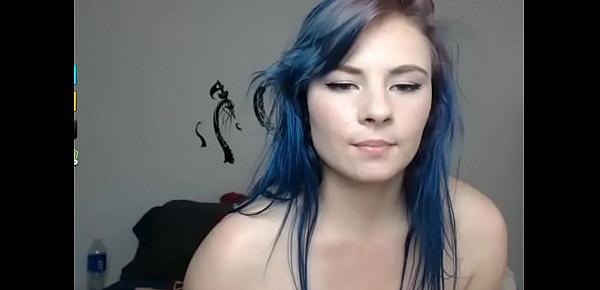  Branquinha cabelo azul pt1 - Chaturbate